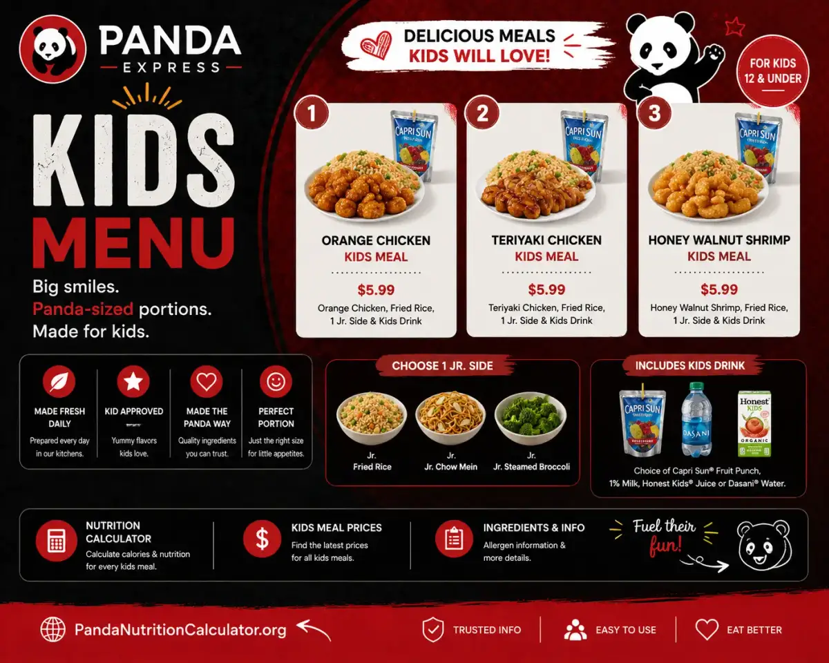 Panda Express kids meals menu