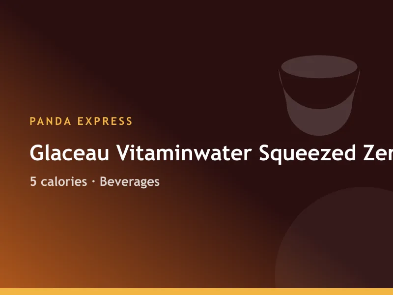 Panda Express Glaceau Vitaminwater Squeezed Zero
