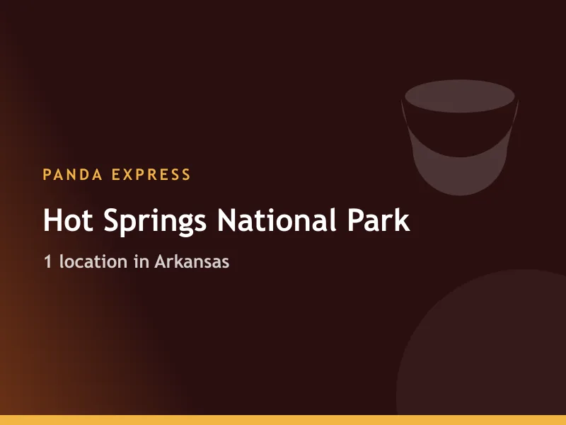 Panda Express Hot Springs National Park, AR